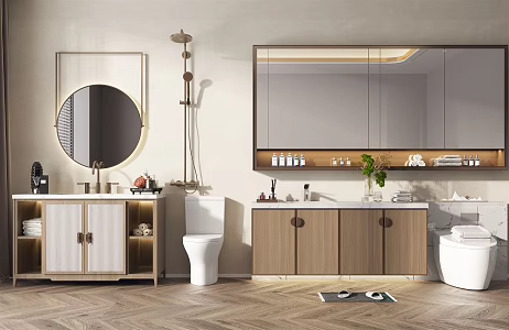 New Chinese bathroom sink combination 3d model