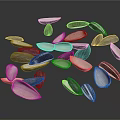 Scattered Sunflower Seeds On Black Background With Natural Texture And Arrangement
