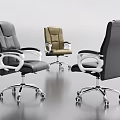 Modern Office Chair Featuring Armrests Wheels And Sturdy Metal Base Design