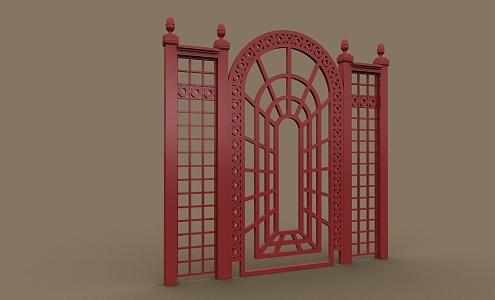 Iron Material Art Design Safety Anti-corrosion Treatment Fence Style Reasonable Price Installation Convenient, Beautiful and Generous Charm and Uniqueness Traditional Work 3d model