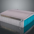Steel Frame Industrial Building With Grey Roof Blue Walls And Metal Structure Design