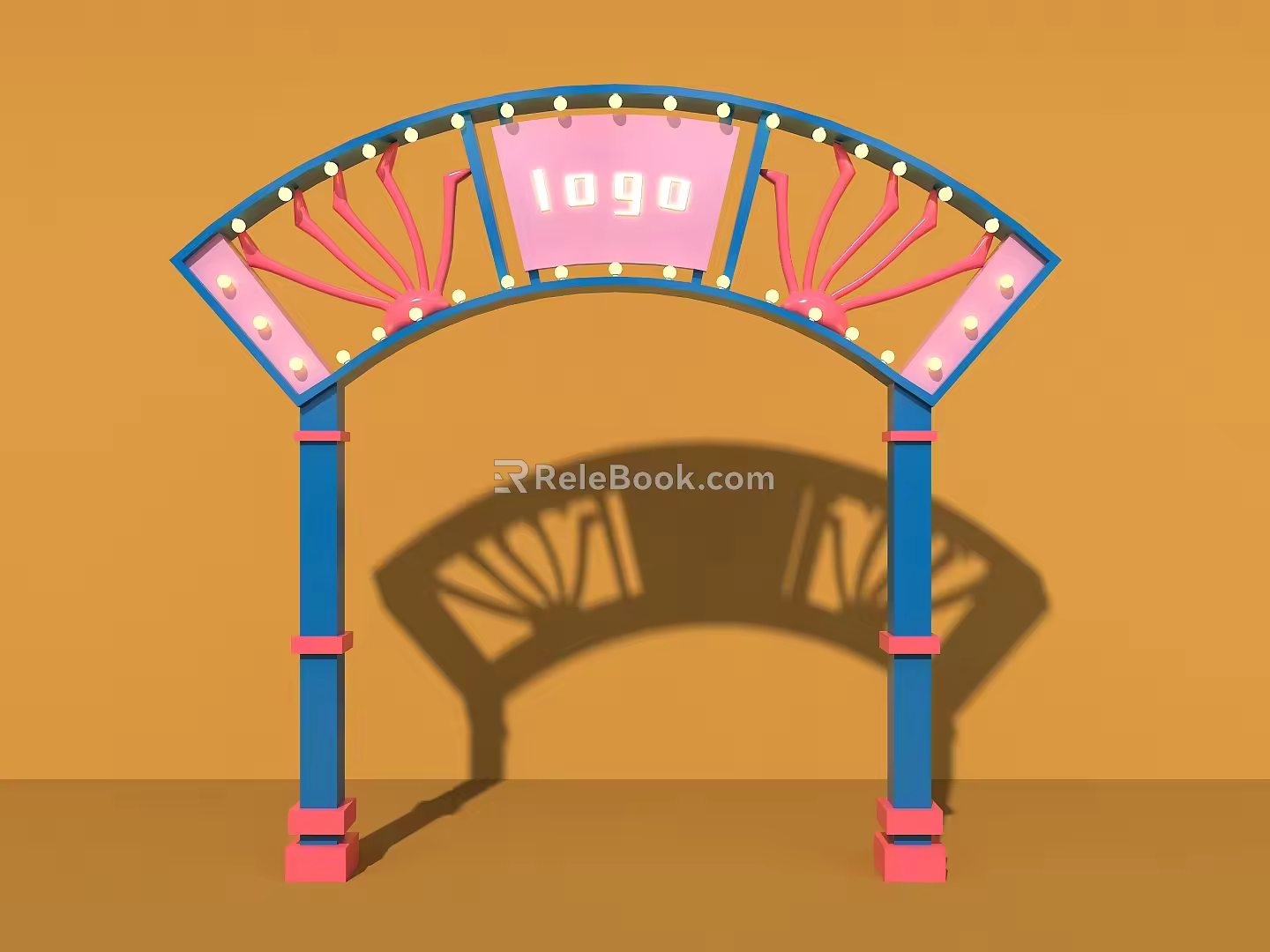 modern arch head 3d model