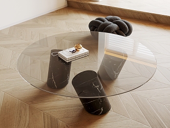 glass coffee table 3d model