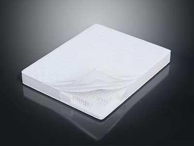 High Quality Comfortable Bed Mattress With Quilted Surface And Supportive Foam Base Layer 3d model
