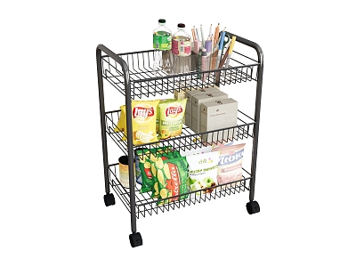 Storage Rack Iron Rack Miscellaneous Shelf Potato Chips Beverage Food Snacks Mobile Wire Rack model