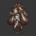 Modern game character rabbit travel rabbit 3d model