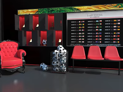 Modern Display Wall World Cup Football Display Area 3d model Modern Display Wall World Cup Football Display Area 3d model
