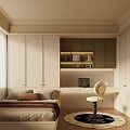 Cozy Tatami Bedroom Interior With Tatami Bed White Wardrobes Desk Blinds And Wooden Floor