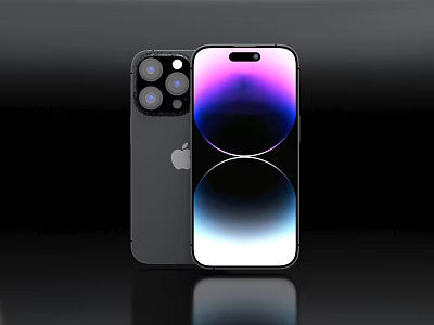 Sleek Modern Smartphone With Multiple Rear Cameras And Curved Colorful 3d model