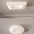Modern Ceiling Light With Petal Shaped Pleated White Shade And Elegant Design