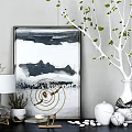 New Chinese style ornaments ornaments table lamp combination 3d model
