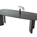 Modern Dining Table Rectangular Dining Table 3d model