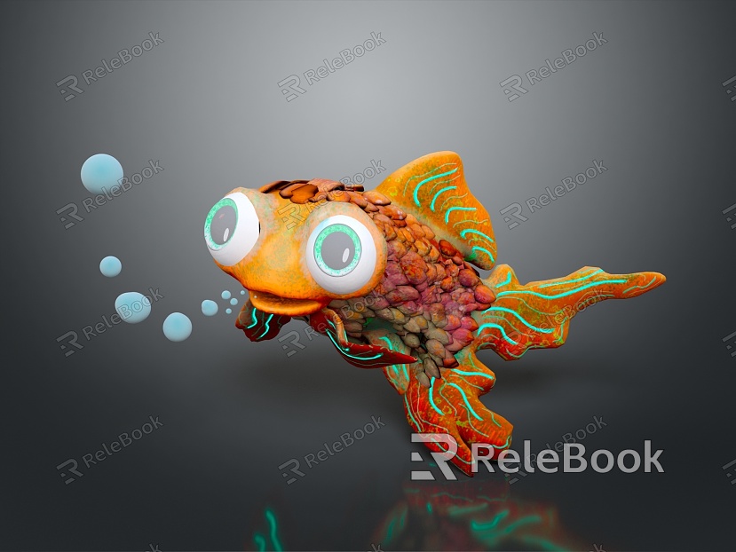 Cold Water Fish Goldfish Gold Grass Gold Cold Water Parrot Koi Double Tailed Gold Red Hat Lanshou Longjing model