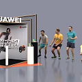 HUAWEI Power Unlimited Photo Check in Spot with Exercising People and Dumbbells
