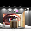 UVITEC Exhibition Booth Design With Wooden Partition Reception Desk And Eye