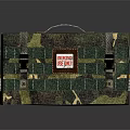 Other Camouflage First Aid Kit Box with Handle Straps and Orange Cap Bottles