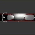 Stylish Black and Red Leather Pet Collar With Metal Buckle And Spikes Design