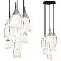 Modern Glass Hanging Ceiling Light With Multiple Creative Stylish Decorative Lamps
