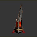 Chinese-style ship ancient ship ancient warship large ancient ship ancient warship 3d model