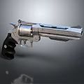 Tactical Weapon With Black Handle Silver Barrel And Ergonomic Design 3d model