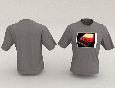 T-shirt short-sleeved summer clothing 3d model