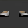 White Slip On Flats Shoes With Round Toe Casual Daily Wear Design