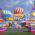 Vibrant Youth Hot Air Balloon Festival Featuring Colorful Balloons And Decorative Arches