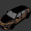 Yellow Lamborghini SUV With Black Roof And Sports Design UK License Plate