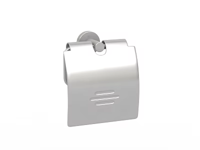 Modern Sleek Stainless Steel Wall Mounted Toilet Paper Holder Bathroom Accessory 3d model