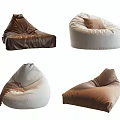 Comfortable Bean Bag Chairs in Various Brown and Beige Styles for Home Use