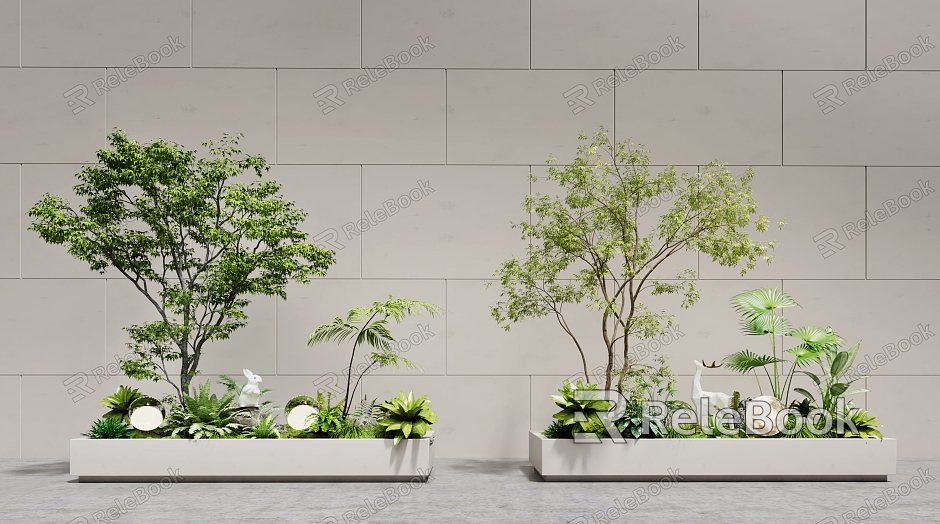 Modern plant plant pile plant combination plant landscaping flower pond flower bed model