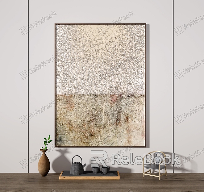 Modern Hanging Painting Abstract Painting Texture Painting Hanging Painting Combination Painting Decorative Painting Entrance Wall model