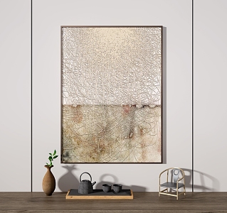 Modern Hanging Painting Abstract Painting Texture Painting Hanging Painting Combination Painting Decorative Painting Entrance Wall 3d model