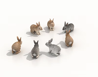 Rabbit Hare Rabbit 3d model Rabbit Hare Rabbit 3d model