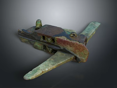 Vintage Rusty Metal Woodworking Hardware Tool With Worn Surface And Classic Design 3d model