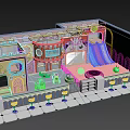 Colorful Indoor Playground Equipment With Cartoon Themed Slide Ball Pit And Climbing Structures