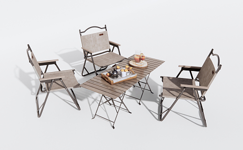 Modern outdoor tables and chairs 3d model