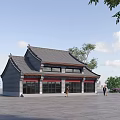 Chinese Architecture Antique Architecture Shop Street View Homestay Catering 3d model