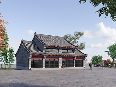 Chinese Architecture Antique Architecture Shop Street View Homestay Catering 3d model