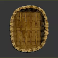 Woven Storage Basket For Household Use In Natural Color With Square Shape And Handmade Design