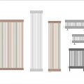 Modern Decorative Radiators Featuring Various Styles and Colors for Home Heating 3d model