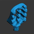 Blue Plastic Household Grip Toy for Children with Ring Shaped Design and Handle