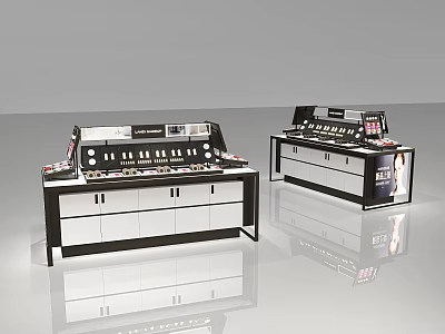 Counter Cosmetic Cabinet Makeup Cabinet 3d model