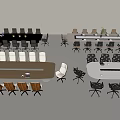 Modern Meeting Tables and Chairs Meeting Room Tables and Chairs 3d model