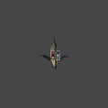 Realistic Fish Model With Floating Colorful Dice In Gray Background