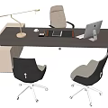 Modern Office Desk Boss Desk Computer Desk 3d model