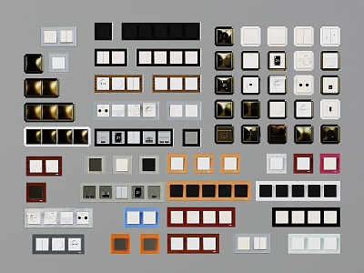 Modern switch socket combination single-open double-open three-open multi-open network socket type switch socket model