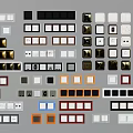 Modern switch socket combination single-open double-open three-open multi-open network socket type switch socket 3d model