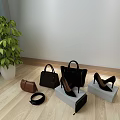 Stylish Clothing Store Showcasing Trendy Handbags Shoes Belts And Fashion Accessories