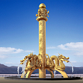 New Chinese Fountain Dinghai Shen Needle 3d model